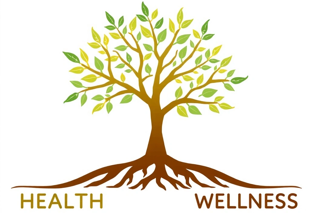 Representación abstracta de la salud y el bienestar con elementos naturales